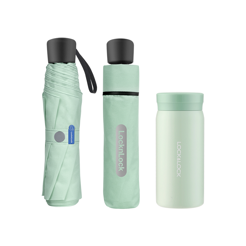 乐扣乐扣（LOCK&LOCK） ETM871GRNS03FU 云朵保温杯伞组合200ML（薄荷绿）盒 绿色